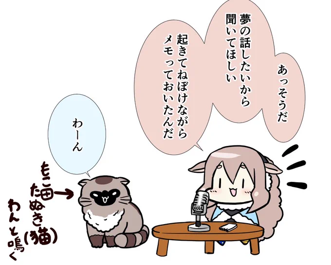 【今日のもこ田くん】寝ている時に見た夢の話を配信で披露して、視聴者達をドリーム・エンターテイメントの世界へと誘ってしまっためめめ

(https://t.co/a97YwGLqZQ ←元ネタ) 