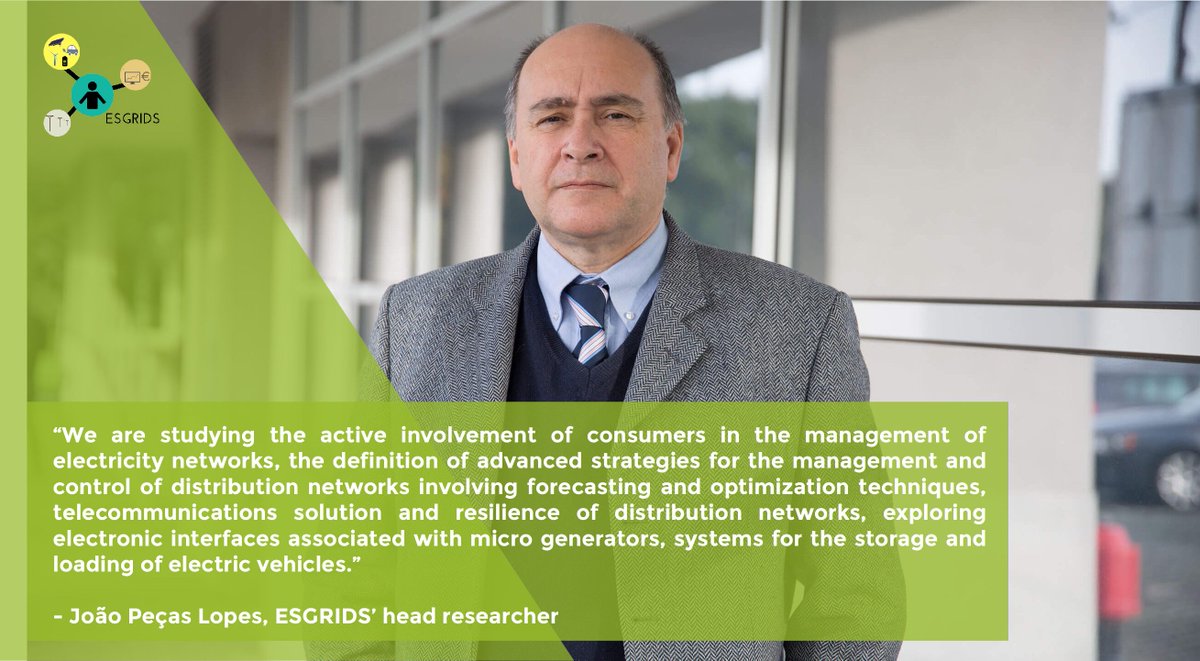 esgrids's tweet photo. ❝@esgrids project has allowed us [...] to identify, among others, new challenges for the #electricalsystems, the definition of new management architectures and new market models” – Professor João Peças Lopes, Project's Head Researcher

 in https://t.co/MurcUDVwjm https://t.co/2e97rp2iyE