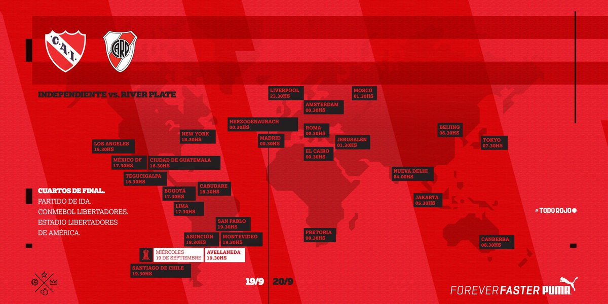 Independiente's tweet photo. El Rey va por lo suyo y el mundo estará pendiente.

Es hoy, #Independiente.

#TodoRojo 🔴 en todos lados. https://t.co/I837B4q5Pw