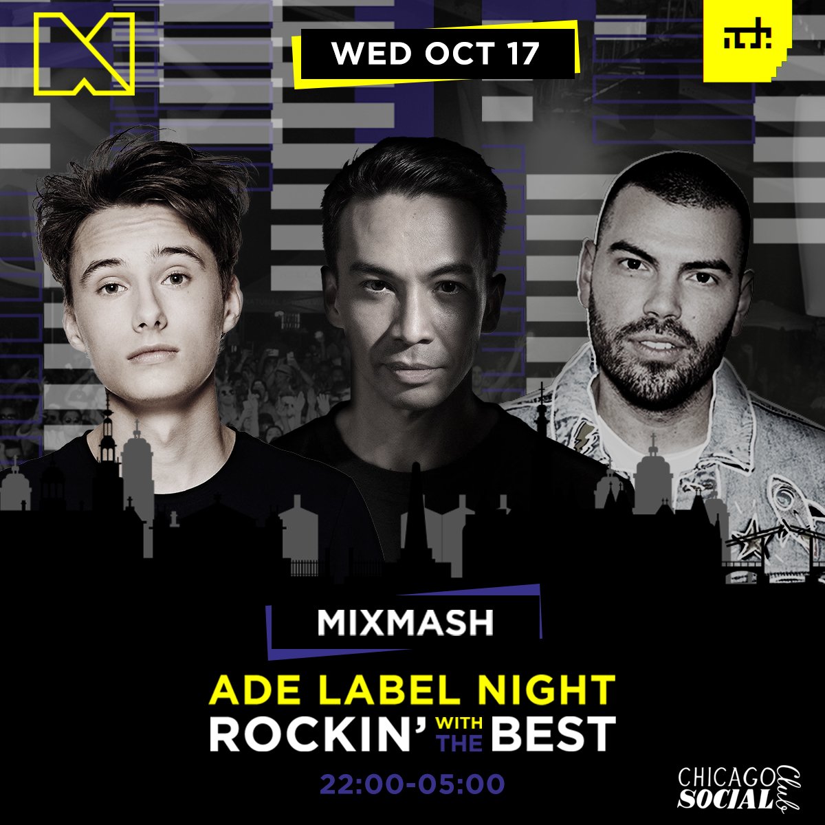 MixmashRecords's tweet photo. ICYMI FIRST 3 NAMES FOR #MIXMASHADE!

@LaidbackLuke @MarkVilla_ @motiofficial!

Ticks: https://t.co/UmQwmD6rBH https://t.co/BzyXyfYF9h