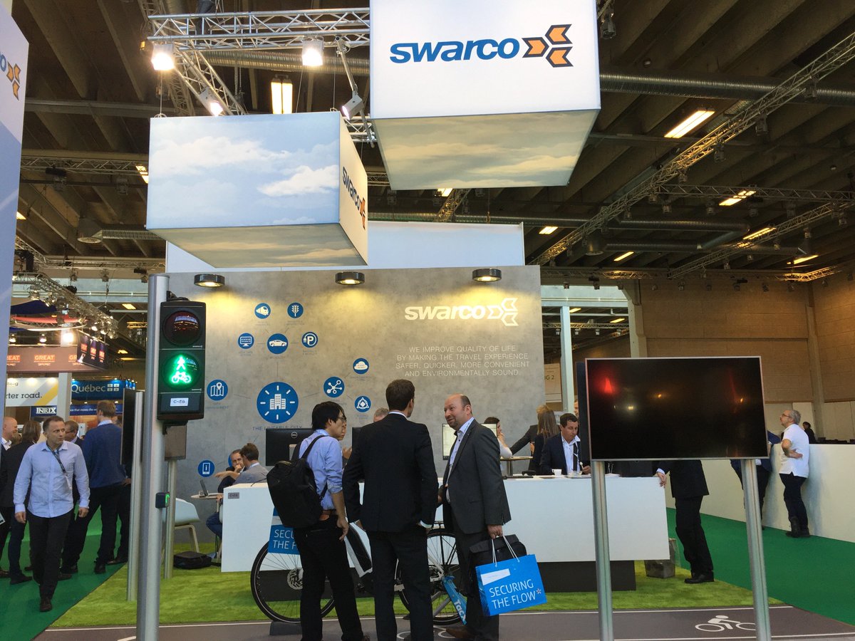 ITS_Congresses's tweet photo. Lots of people visiting @SWARCO_AG in stand C3-030 at #ITSWC18 learning about #DynamicMessageSigns and other integrated software solutions for the Liveable City! https://t.co/EdADZ6ibCf