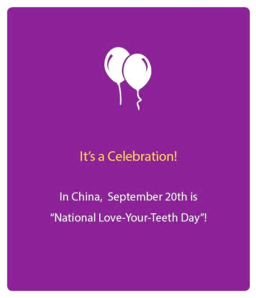 SpringSproutDDS's tweet image. Tomorrow may be "National Love Your Teeth Day" in China, but we think our teeth should be celebrated everyday!