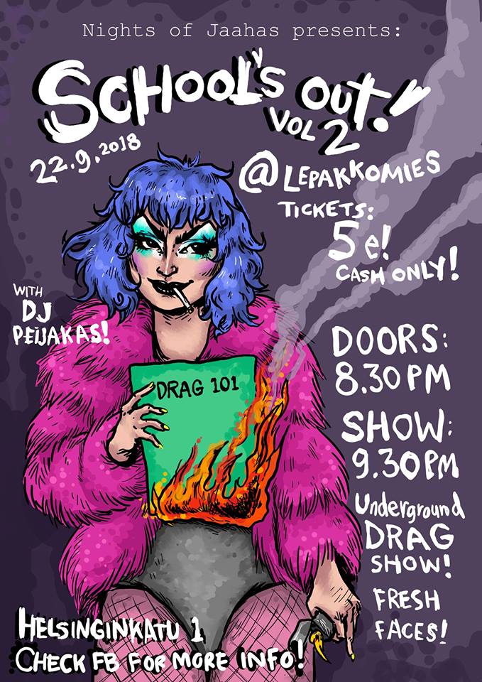 peijakas's tweet photo. Nights of Jaahas vol 8 - School's out vol 2! Lauantaina 22.9. Lepiksessä. Mukana taas Peijakas! DJs &amp; spessuvierailija DJ Bonzai Bonner (Shoot Your Shot). #nightsofjaahas #houseofjaahas https://t.co/4FqX4AUI1N