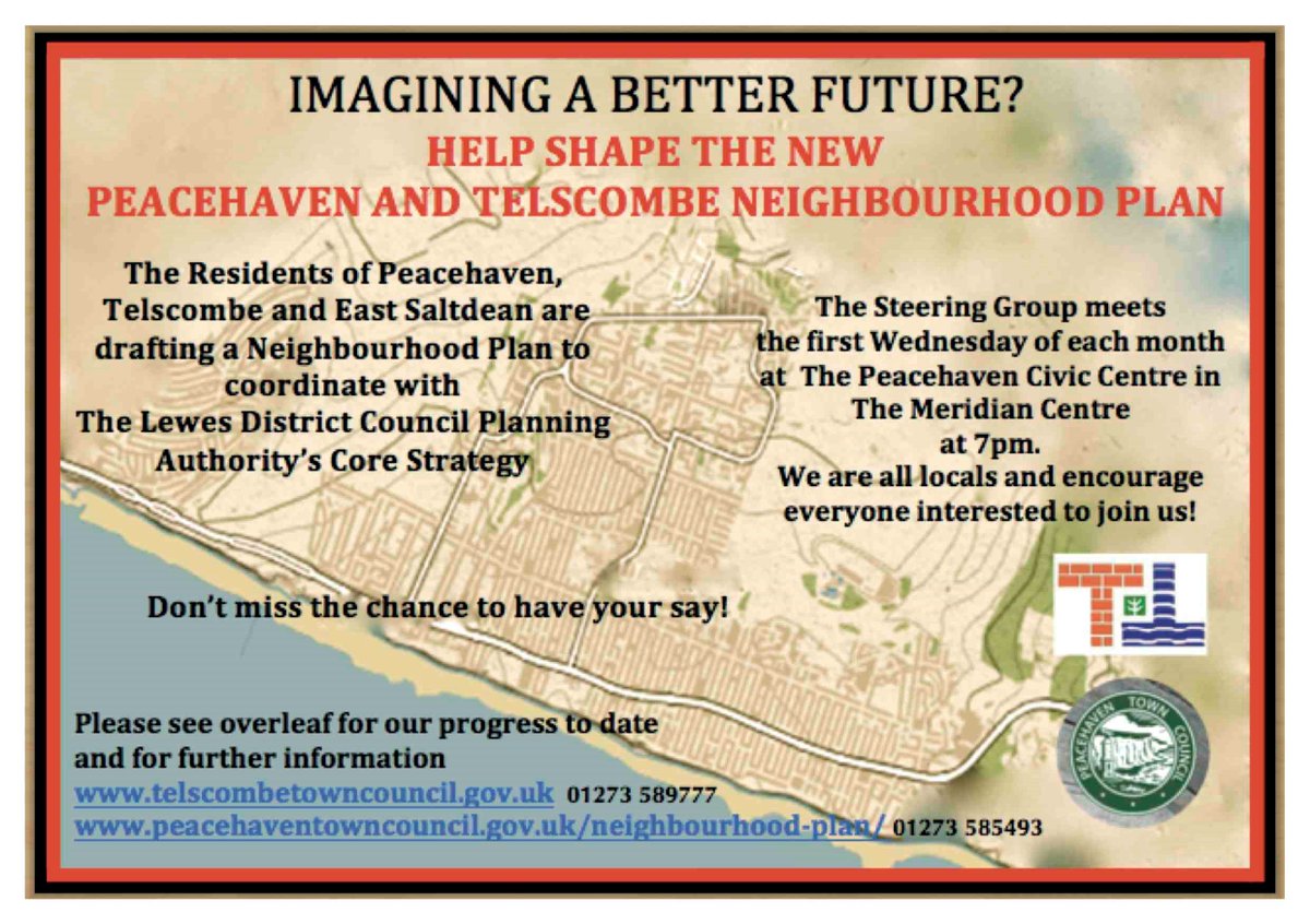 TelscombeRA's tweet photo. Imagining a better future for Peacehaven &amp; Telscombe?  Follow the Neighbourhood Plan... https://t.co/MxVFGs7WZK