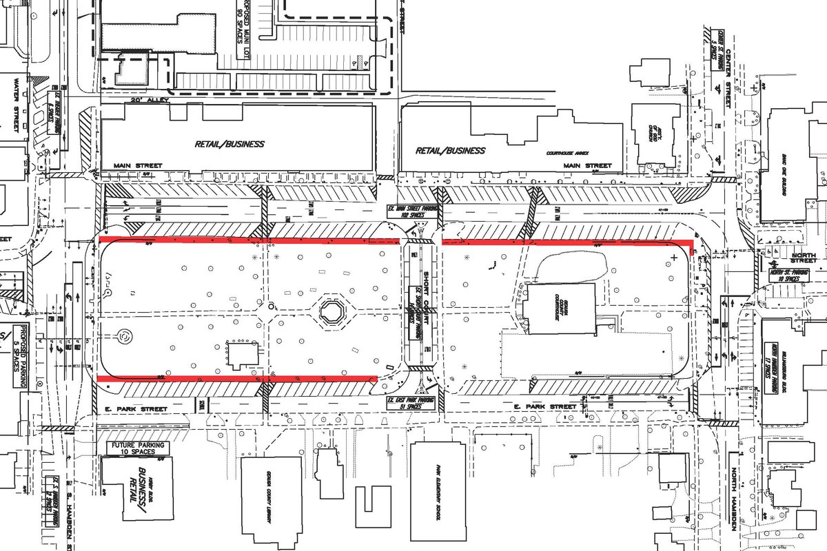 CityofChardon's tweet image. ⚠️Sidewalk  installation around Chardon Square will begin: October 8th. Work is  anticipated to last 4 weeks - weather permitting. For full details on  work and parking stall closure, please review this 👇 notice.