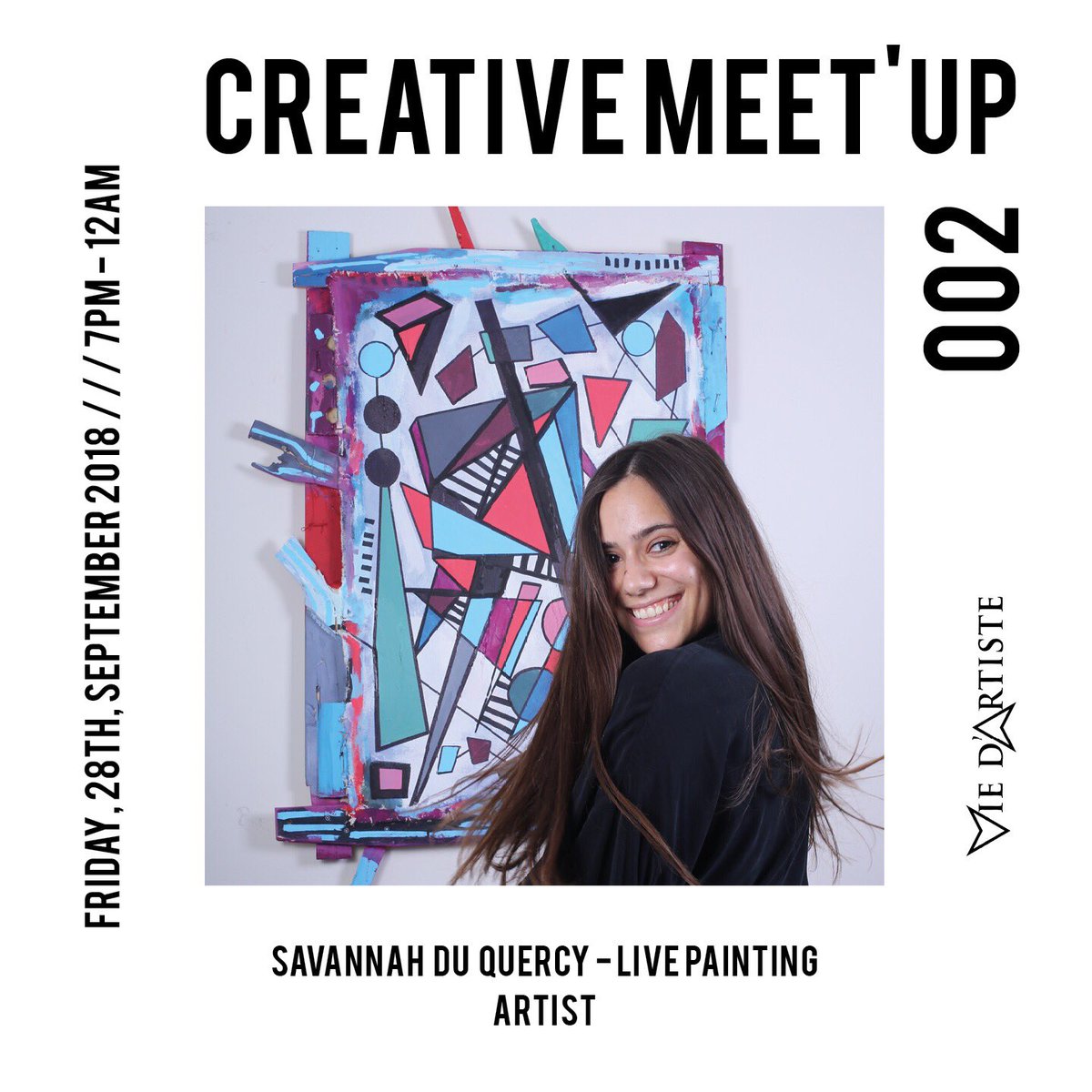 ABOUT OUR LIVE PAINTING ARTIST @SavannahQuercy : Her two most recent #exhibitions “Construction” and “In All Honesty” have echoed the new direction of Savannah’s work #inspired by greek #mythology and ancient #civilizations. - Grab your tickets here ➡️ bit.ly/creativemeet02