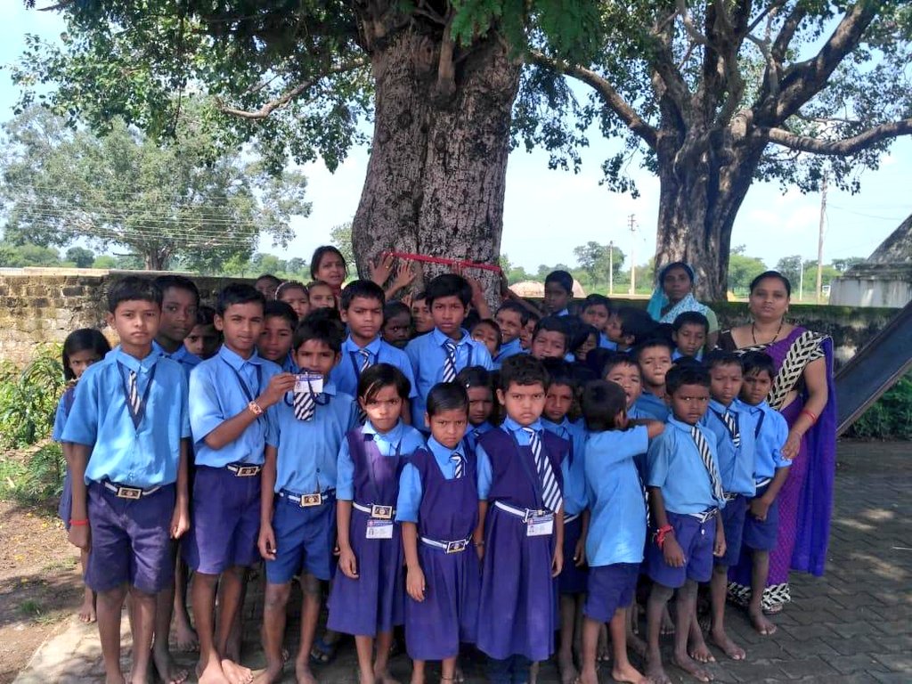 RedTapeMovement's tweet photo. @GretaThunberg #RedTapeMovement is with you. You may organise #peaceful @RedTapeMovement, there, on #Friday. Tie #RedTapes on trees trunks to give message that #deforestation is lethal, #OathToSave forests & protest #peacefully, as #MahatmaGandhi did during #FreedomStruggle of #India. https://t.co/kwLBFd7K8v