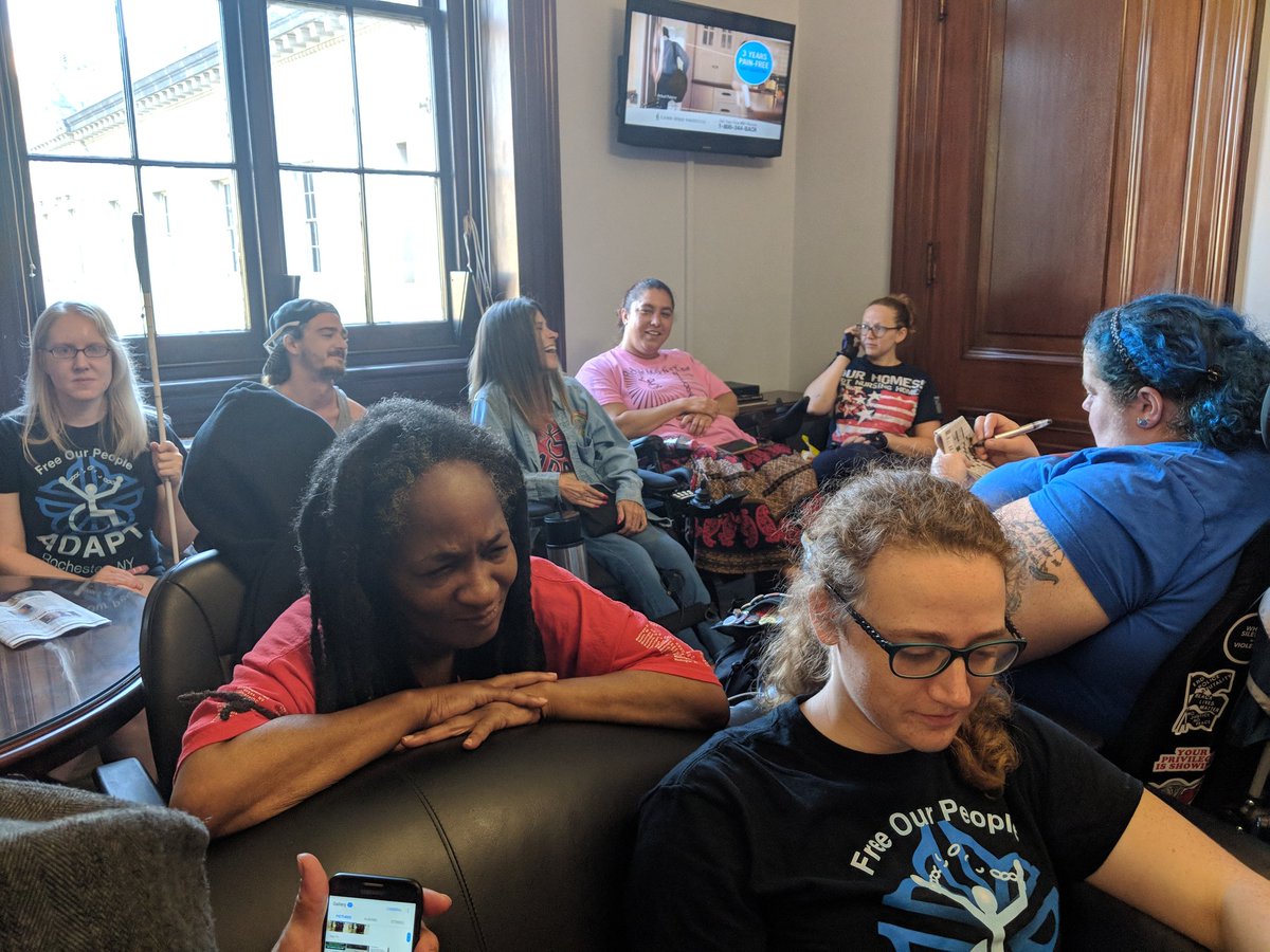 NationalADAPT's tweet photo. We are patiently waiting for Senator Ted Cruz staff to come out and talk with us about the importance of the Disability Integration Act (S.910)!
We know your opponent supports our Right to Freedom - so why don't you, Cruz!#ADAPTandRESIST #FreeOurPeople #DIANOW #DIATODAY #OurHomes https://t.co/pIT8OtshuB