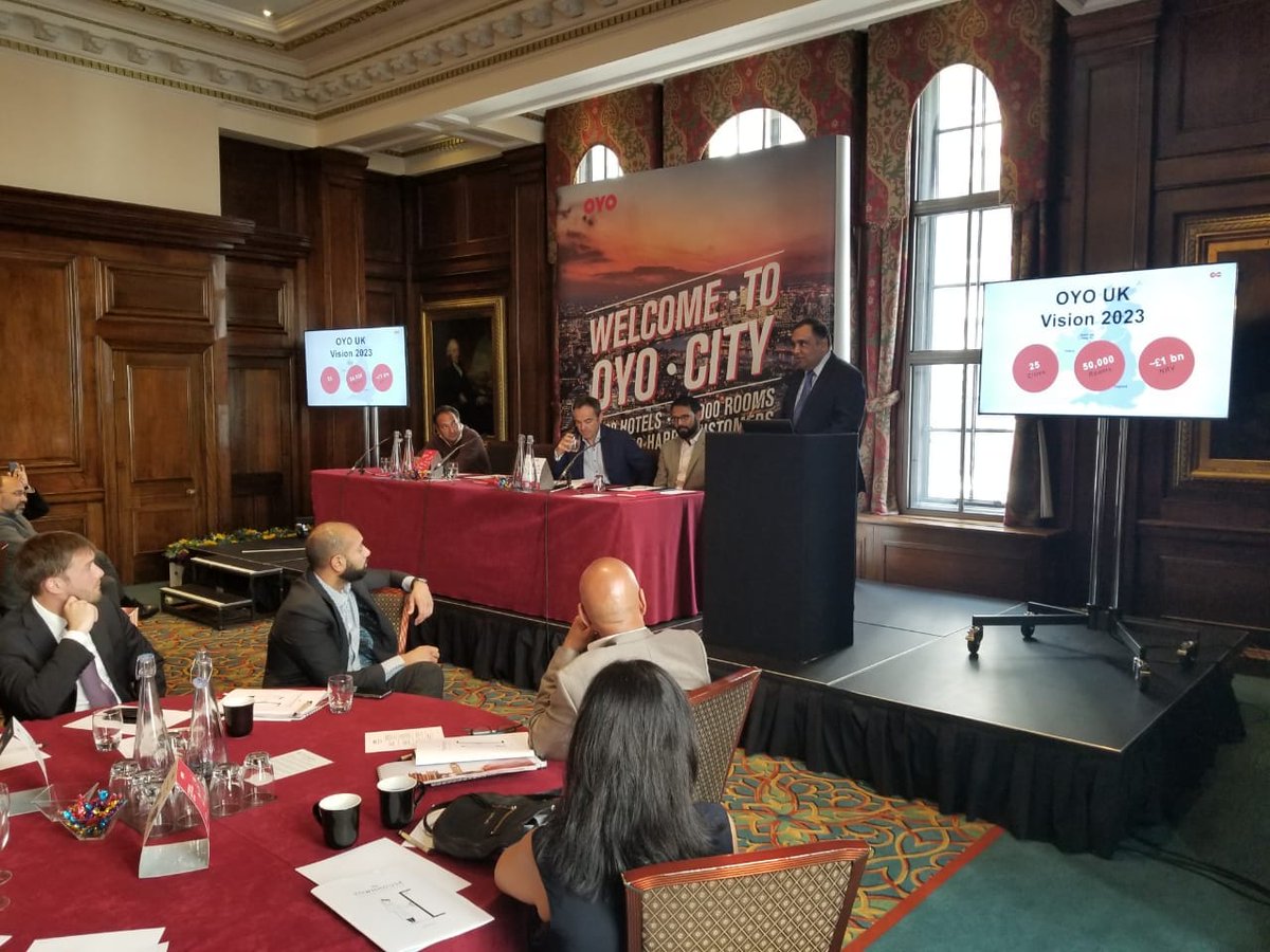 oyorooms's tweet photo. A special note of thanks to Dr. Param Shah and @ficci_india for their continued support as OYO starts a new chapter in UK. @ahnis @riteshagar @prasidham @hci_london #helloUK 2/2 https://t.co/TWCTqoON8u