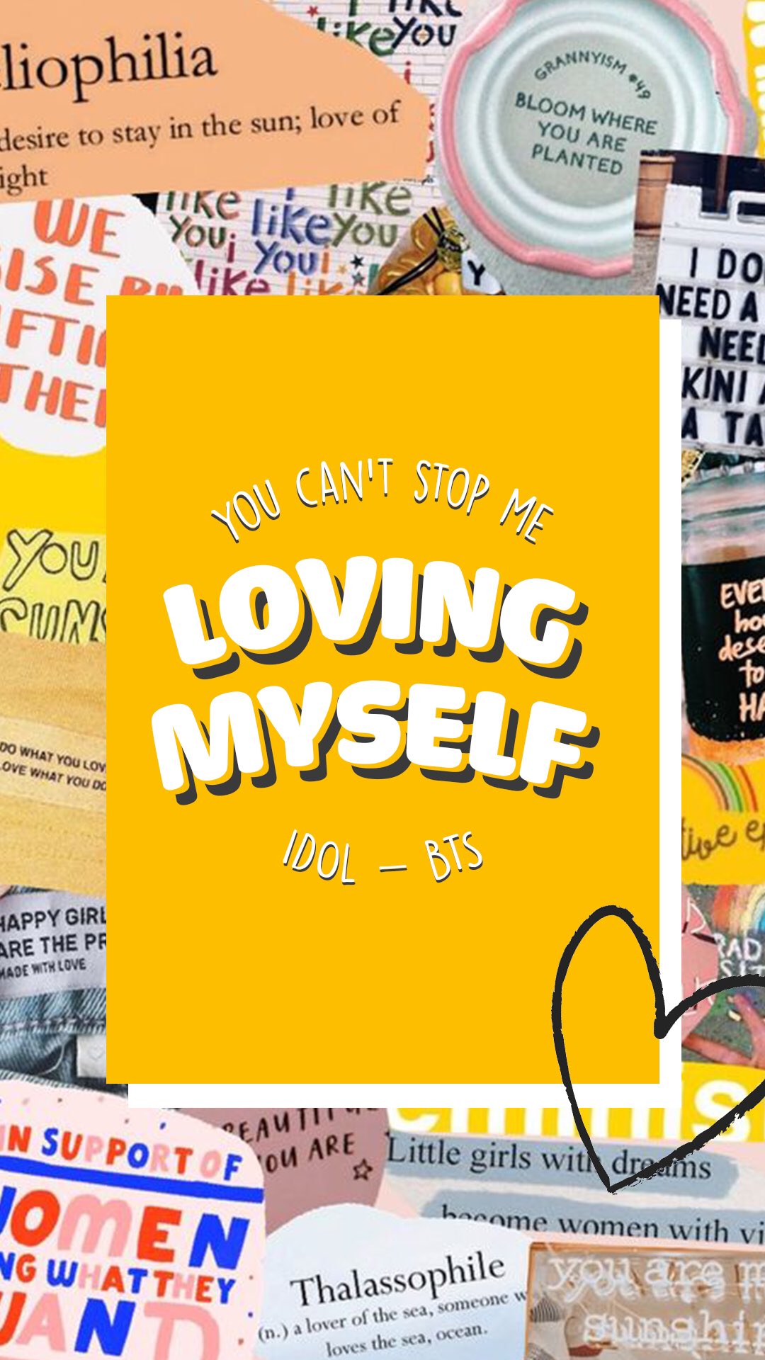 Bts Lyrics You Can T Stop Me Loving Myself Idol Bts Bts Twt Lyrics Quotes Inspiration Wallpaper Lockscreen Aesthetic Mood Paradise Motivationmonday Life Wednesdaywisdom Thursdaythoughts Love Yourself T Co