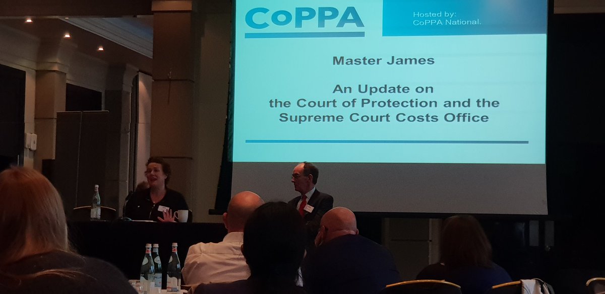 WendyHynan's tweet photo. Great talk on the Court of Protection and the Supreme Court Costs Office by Master James #coppacon18 #CourtOfProtection https://t.co/dPVqGhc8dB