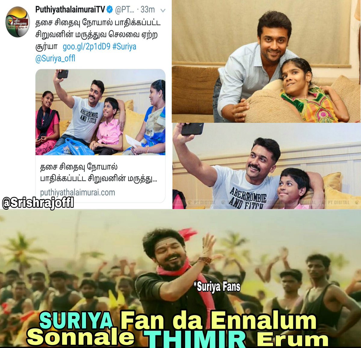 Srishrajoffl's tweet photo. That Getthuuuuuuu Moment For SURIYA Fans.. 🔥
Proud to be Your Fan @Suriya_offl Anna.. Keep inspiring us.. ❤🙏
#AltruisticSURIYA
#kindheartedSURIYA https://t.co/7QK4CsEA1q