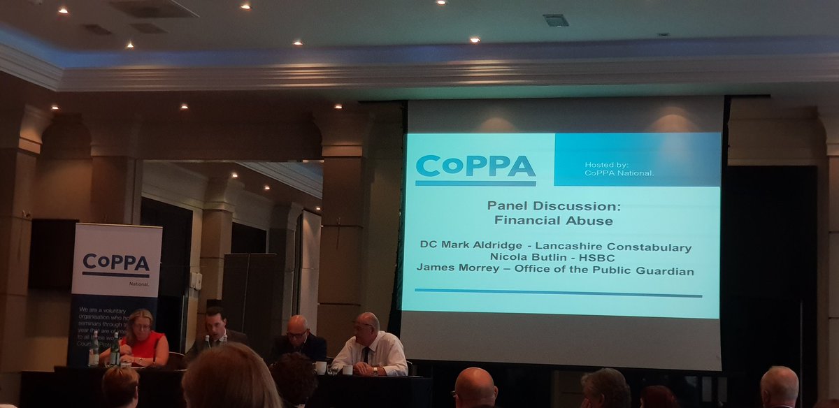 WendyHynan's tweet photo. Looking forward to the Panel Discussion on Financial Abuse #coppacon18 #CourtOfProtection #FinancialAbuse #VulnerablePeople https://t.co/yrDlS3MYxG