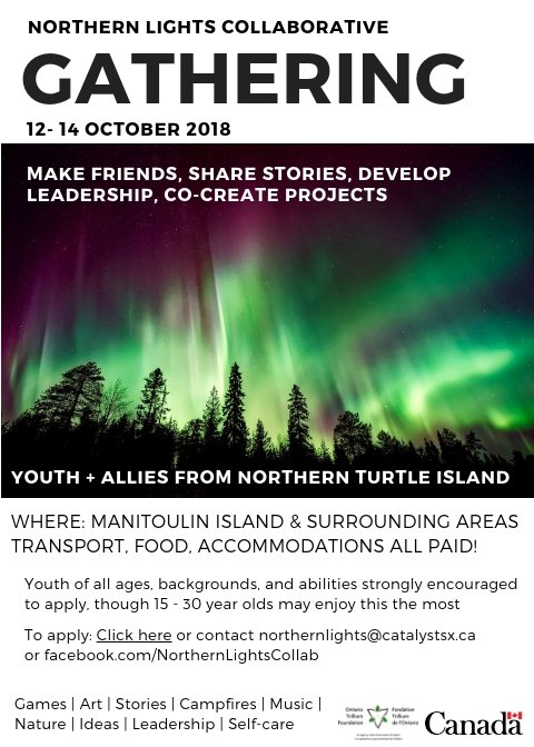 CatalystsX's tweet photo. Are you a youth artist in Northern Canada? $1000 honorarium and all expenses paid trip to Ontario in October, one position per province/territory.  https://t.co/yrBk0IGVO8 https://t.co/cZScdskLrZ