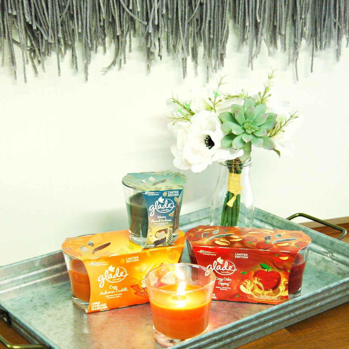 BusyBeingJenn's tweet image. I am SO ready for all things fall! So ready, in fact, that I’ve stocked up on delicious smelling fall candles from Glade® and have been lighting them regularly! Grab some the next time you’re at Walmart! They’re only available for a limited time! #SparkWarmthAtWalmart #ad