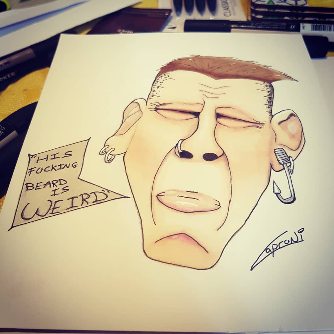 Caprani's tweet photo. What else am I gonna do spending the day waitin on phonecalls. #MgkvsEminem #MGK #EminemDiss #eminemkillshot #MachineGunKelly #illustration #promarker https://t.co/ega6T8p3tY