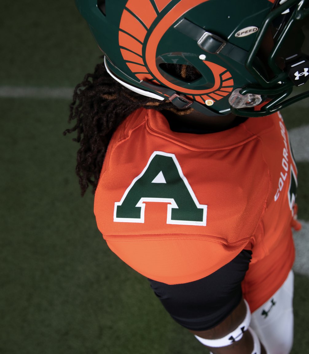 darrenrovell's tweet photo. Colorado State wearing these retros this weekend, commemorating the school’s past as Colorado A&amp;M. https://t.co/ujBX5eqoye