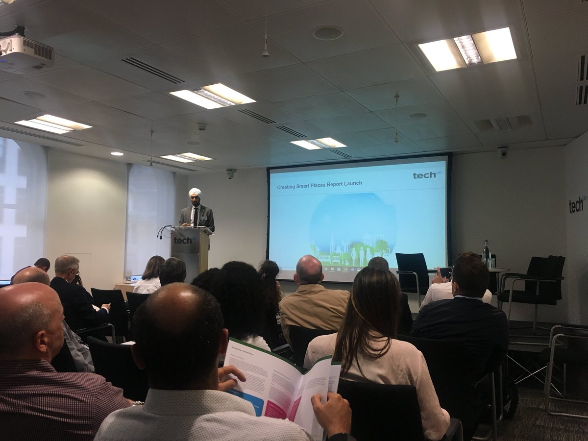 Matthew_evs's tweet image. .@KulveerRanger giving a great overview of his experience of #SmartCities and how @techUK #smartplace report can play a role in getting closer to the promise of #smart