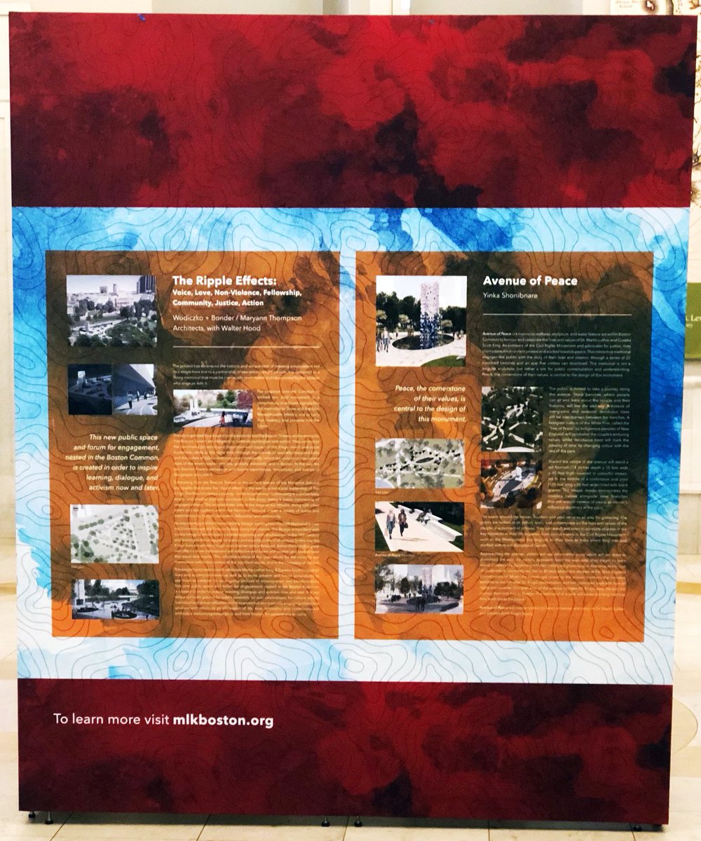 BPLBoston's tweet photo. Give your input on Boston’s memorial commemorating Martin Luther King, Jr. and Coretta Scott King! #MLKBoston and the City of Boston will display the top 5 proposals on the 1st floor of the Northwest Corridor of the BPL now through 10/16. Rate them using the display comment box! https://t.co/prehuyvDnh