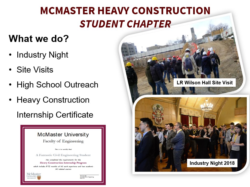 Thank you to all the new <a href="/MacCivEng/">McMaster Civil Engineering</a>  students that attended the #Civil Clubs Info Night yesterday! It was great to meet you all!