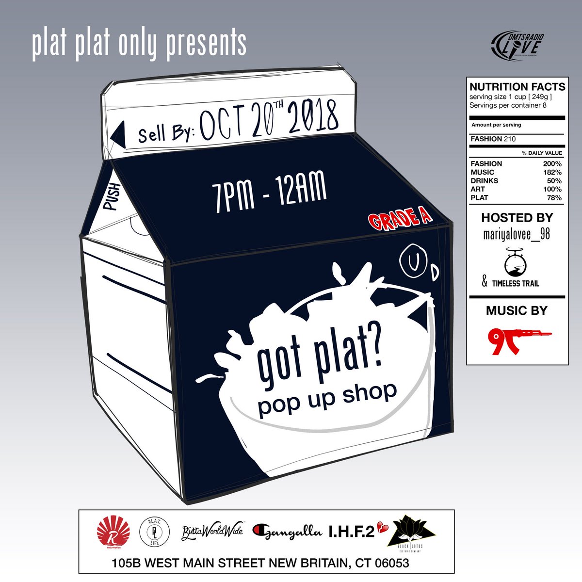 platlifeent's tweet photo. Show some love to your local brands at a FREE EVENT  10•20•18 https://t.co/vax1GdIhPM