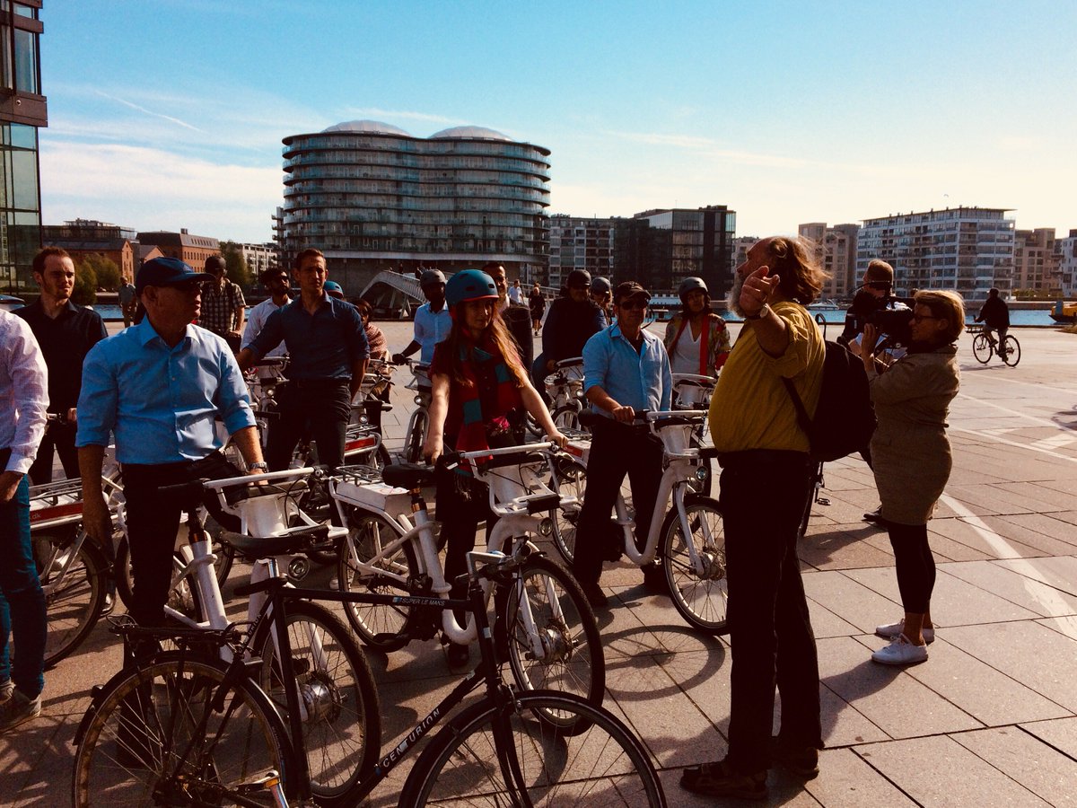 ITS_Congresses's tweet photo. @c40cities Masterclass delegates in Copenhagen during the ITS World Congress to share experiences on biking and walking - for healthier cities and citizens! In partnership with @novonordisk Cities Changing Diabetes. Beautiful day ridning #bycyklen  #Citieschangingdiabetes https://t.co/z5rQYDADCT