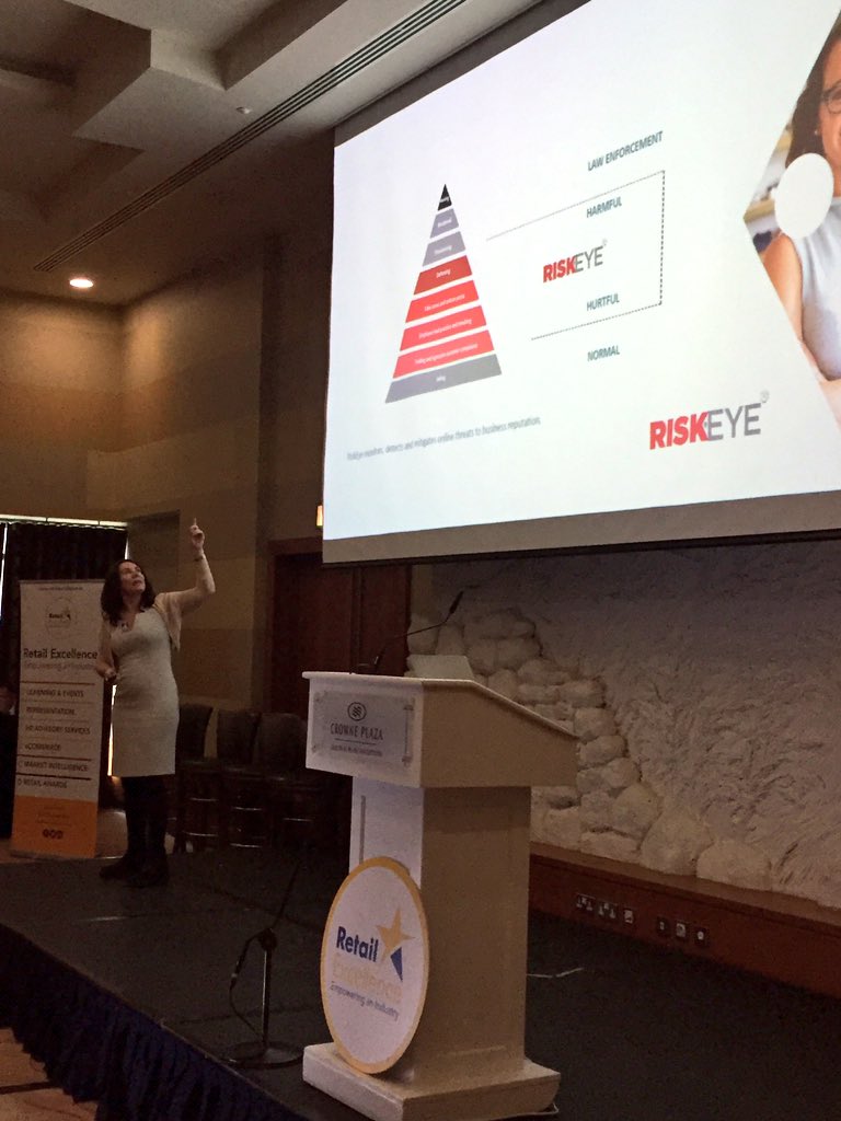 RetailExIreland's tweet photo. Super presentation by Nicola Byrne @risk_eye on protecting brand reputation in the digital age! #eCommConf https://t.co/X9xfpm0uCN