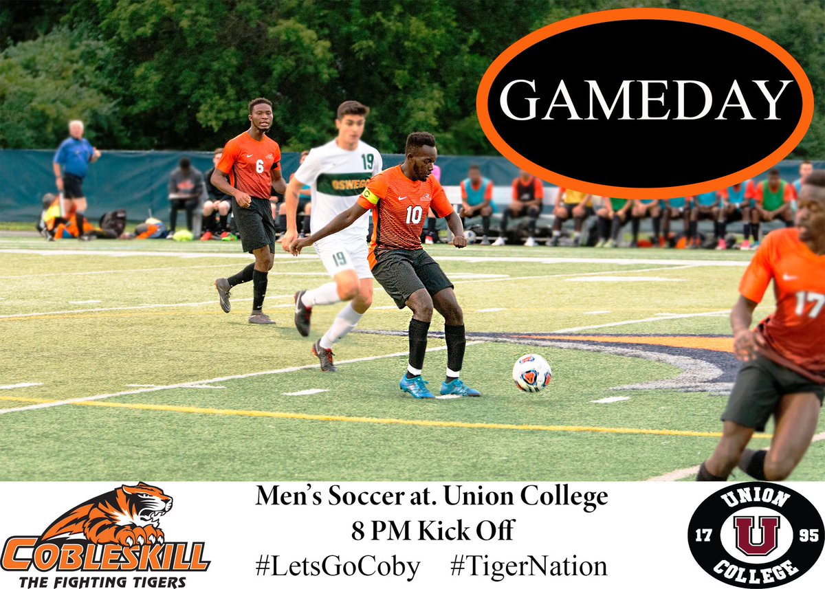 CobyAthletics's tweet photo. ⚽️GAMEDAY! Men’s Soccer travel to @UnionAthletics for a 8 PM kickoff! #COBvsUC #CobyAthletics #LetsGoCoby https://t.co/8IwCHpcbys