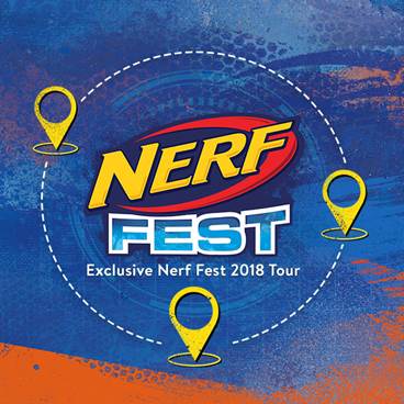 Hasbro's tweet image. Our #NERFFEST mobile tour is underway with stops at @Walmart locations across the US for product demos and more! Find event info and dates here: go.hasb.ro/2D9KaQ4 #NERFNATION #JOINNERFNATION
