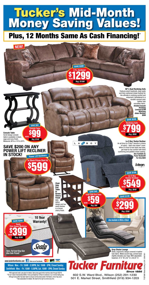 Tucker Furniture On Twitter Mid Month Savings These After