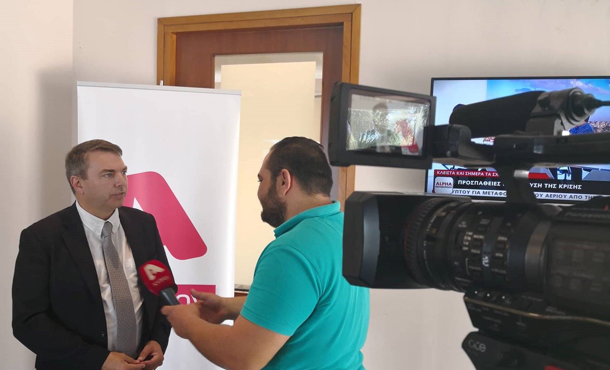 LoukasFesias's tweet photo. #TONIGHT on @alpha_cyprus  &amp; @AlphaNewsLive 
Mr. @GarethJohnsonMP talks about his investigation in #Cyprus of the murder of #GeorgeLow Blessed to meet dear collegue @amandaakass @bbcsoutheast 
#ayianapa #interviewing https://t.co/e1murjwigI