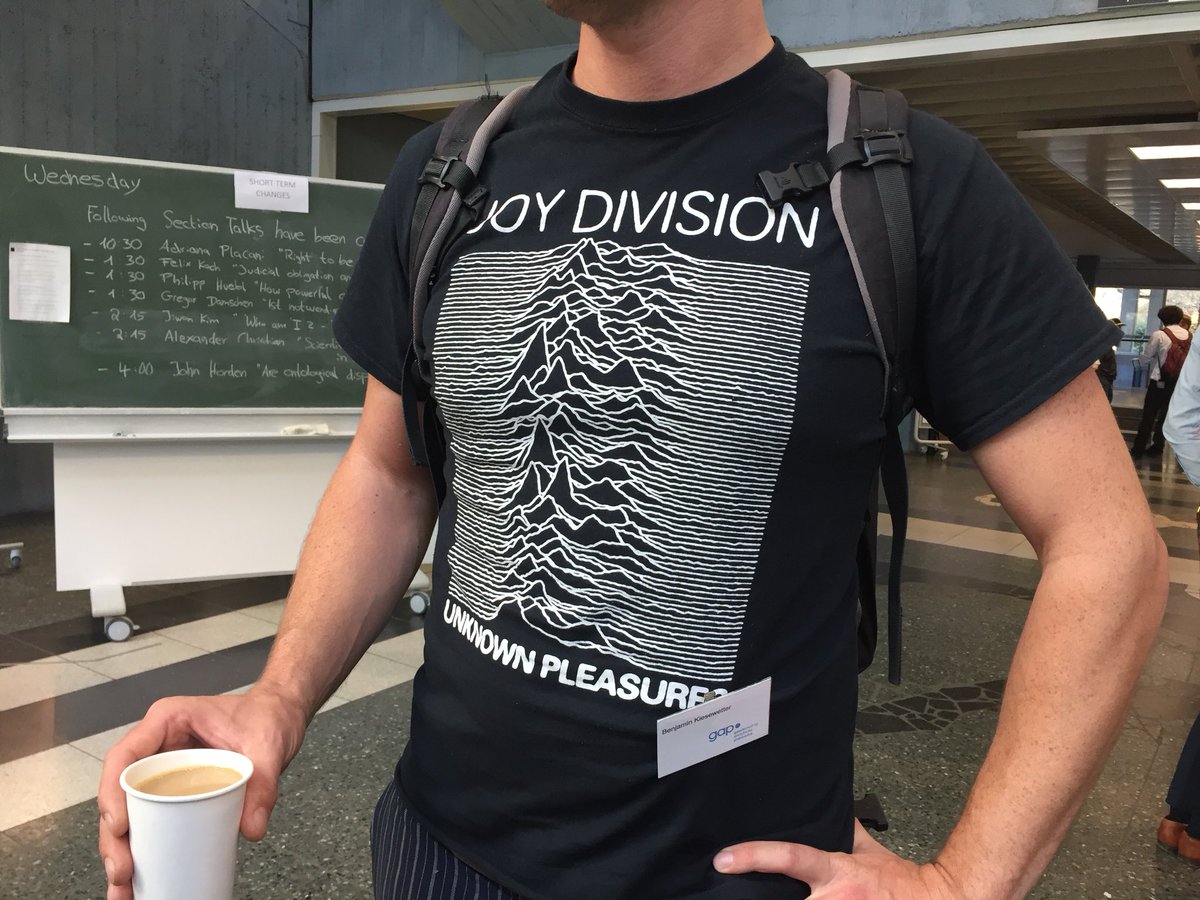 dgb_philosophy's tweet photo. Joy Division and #analyticphilosophy are a match? Second Joy Division t-shirt at #GAP10 #Cologne https://t.co/nvynd9RwA1