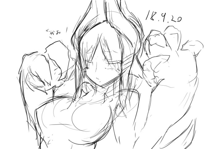 最近いかがわしい絵に時間割けてなくてかなしみ・・・
うちのこラクガキで気を紛らわして寝よーか無念 