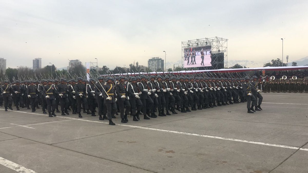 Военный парад в Чили парад, проходит, Сантьяго, военный, также, Обычно, армии, независимости, праздники, является, половине, торжественным, второй, окончанием, патриотические, воспринимают, двухдневного, единое, целое, прямом