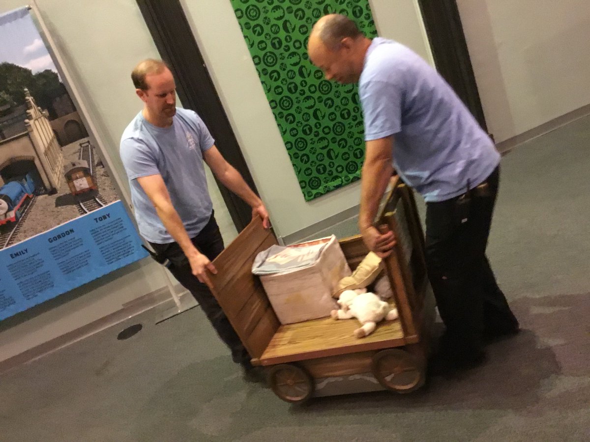 pleasetouch's tweet photo. The finishing touches are happening! There's only three days left until Thomas and his friends pull into the station at Please Touch Museum! #ExploreWithThomas https://t.co/Fs6JqaDC0i