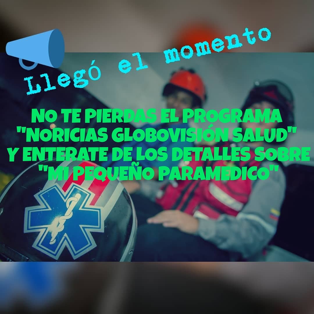 Ya falta poco para develar todos los detalles de "Mi pequeño Paramédico".
Hoy en vivo a las 4:30 en el programa  "Noticias Globovisión Salud" <a href="/globovision/">Globovisión</a> <a href="/Salud_gv/">Globovisión Salud</a> en compañía de la bella #DanielaSalas