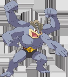 Flexes. She's surprisngly toned underneath her sweater.