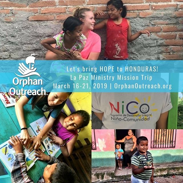 orphanoutreach's tweet photo. WHAT ARE YOU DOING ON SPRING BREAK? Let's bring HOPE to HONDURAS! Register now to serve in La Paz! You'll do ministry at Niños en Comunidad and a local elementary school serving kids and the community. Family preservation is a powerful part of orphan car… https://t.co/Hm4oIx8Z2B https://t.co/wnJrUv14fu