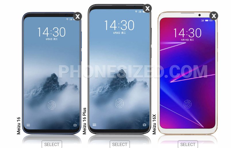 PhoneSized's tweet photo. The Meizu 16X alongside the 16 Plus and 16 side by side: https://t.co/2ivBhIGc11

#Meizu16X #meizu16th https://t.co/TtLwsZYXYQ