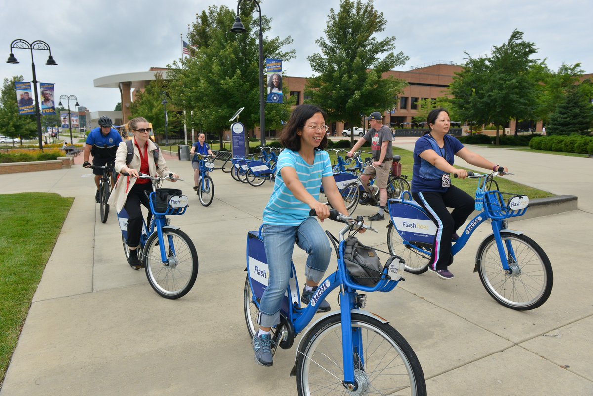 dduffy_ksu's tweet photo. Employees taking off on a leisurely lunchtime bike ride last month #ShowUsYourMove #HealthyKSU https://t.co/vXP9QscSrk