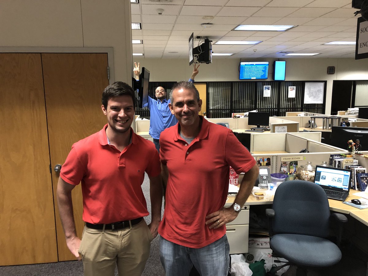 JimSeip's tweet image. We are very fashion-conscious in the @ydrcom newsroom, so we couldn’t let this moment pass without sending it out in the twitterverse. Who wore it better?
Like the tweet for the energetic @bad2theallibone on the left, or retweet if you favor the weathered @YDRPennState on right.