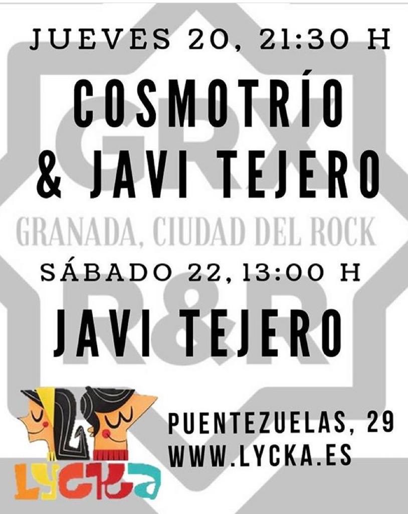 Lyckashop's tweet image. Pues que queréis que os diga como que molan muy mucho y va genial para ir calentando motores para el @GranadaSound ! Con @CosmotrioGr y @javi_tejero !