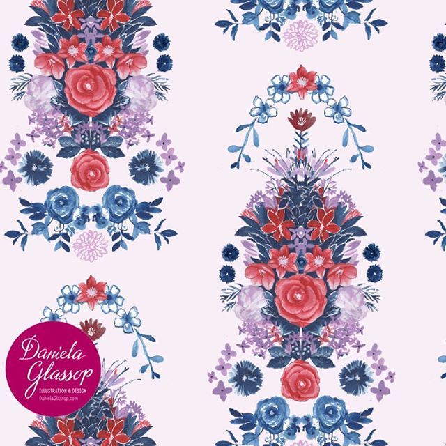 This is where I got to with this slightly Victorian design. I might see how it looks with the motifs closer together. .
.
.
.
.
#artist #illustrator #textilesdesign #illustratorsaustralia #floral #workinprogress #wallpaper #interiordesign #surfacepattern… ift.tt/2PRl769