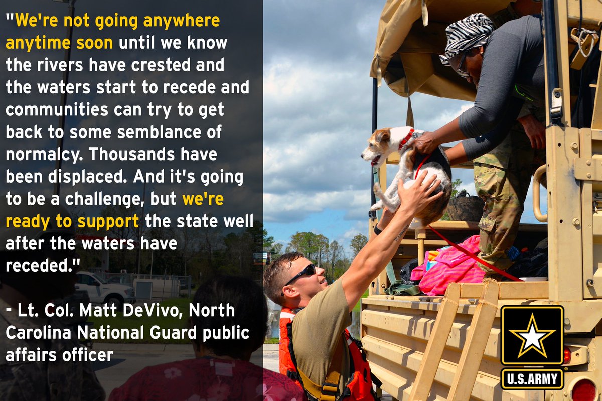 USArmy's tweet image. #USArmy personnel have rescued a total of 372 residents and evacuated another 47 in both North and South Carolina.

go.usa.gov/xP2Pb