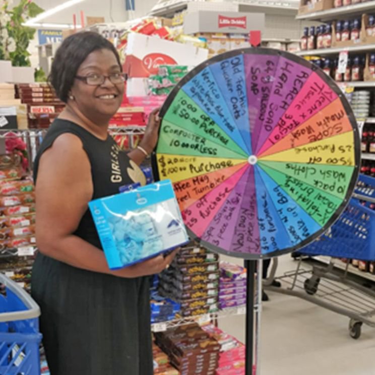 shopnwl's tweet photo. 🏃Spin on into NWL for a Chance to Win! Special congrats to our Co-op City Winner! #WinnersCircle #winnerwinnerchickendinner #winnersmentality #wheelofdeals https://t.co/oR1XgoTF5W