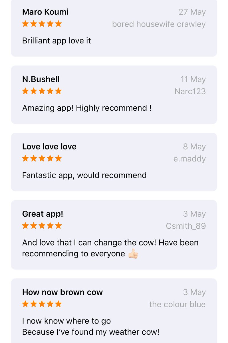 Reading the reviews in the <a href="/AppStore/">App Store</a> and <a href="/GooglePlay/">Google Play</a> makes us sooo happy! We feel very grateful!! Thank you🐮