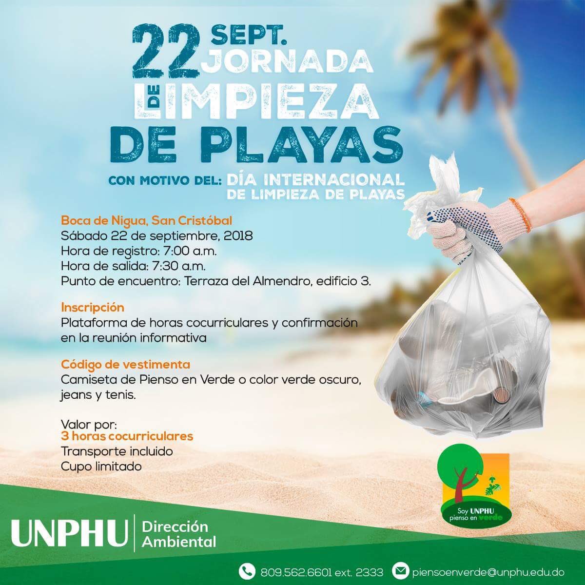 raudord's tweet photo. “Jornada limpieza de playas @unphu”. #diainternacionalimpiezaplayas https://t.co/1SzdjDwrWu