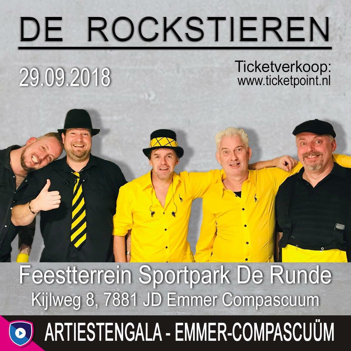 EMMER-COMPASCUUM Het tiende Artiestengala in Emmer-Compascuum krijgt zaterdag 29 september bezoek van de band Kensington.
De Rockstieren trappen het gala om 15 uur af op het hoofdpodium. Kensington speelt vanaf 23 uur en de Rockstieren zorgen iets na middernacht voor de finale.