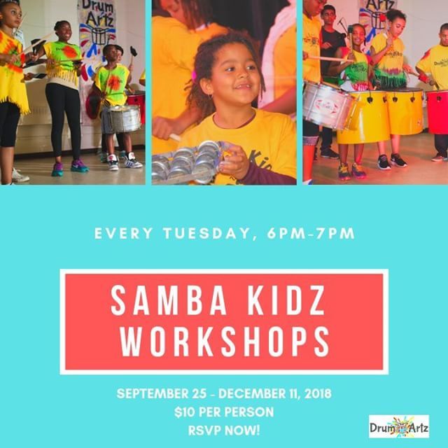 drumartz's tweet photo. Have you signed up for our Samba Kidz Workshop yet?

It's SIMPLE: Click the link https://t.co/wZOlprrznQ to register now!

Don't miss out on this fun and exciting session where you can learn new rhythms from around the world! 
Don't forget: Parents can … https://t.co/VDrqEBPpSg https://t.co/od9FPiilby