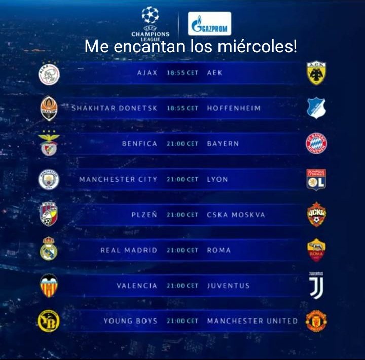 SiempreWarrior's tweet photo. Miércoles de Champions!!!!!
¿Que tal estos partidos ahh? #SiempreWarriors #UCL #masquelistos #futbol #bayern #juventus #roma #realmadrid https://t.co/NKYK8kDb6n